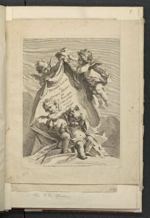 Premier Livre de Groupes d'Enfans, Titelblatt (Boucher)