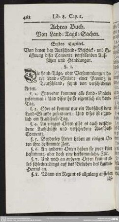 Achtes Buch. Von Land-Tags-Sachen