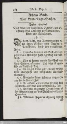Achtes Buch. Von Land-Tags-Sachen