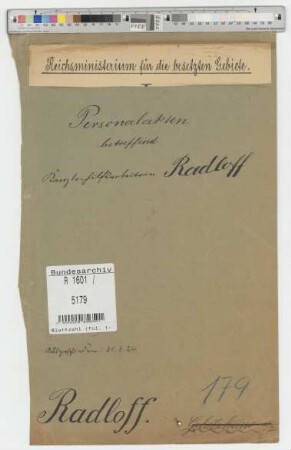 Radloff, Margarete, geb. 24.12.1903, Stenotypistin
