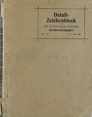 Skizzenbuch 1923 (Detail-Zeichenblock)