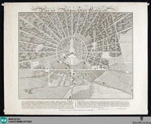 Plan der Residenz-Stadt Karlsruhe