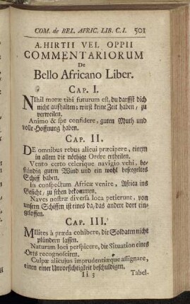 Commentariorum De Bello Africano Liber.