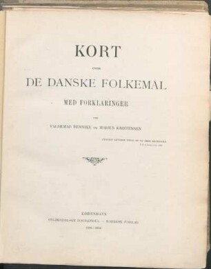 Kort over de danske Folkemål : med Forklaringer