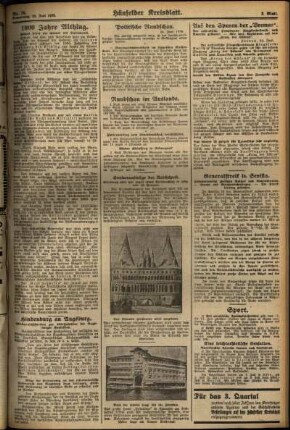 Zweite Ausgabe vom Donnerstag, den 26. Juni 1930.