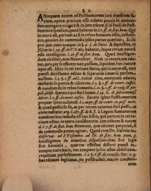Disputatio Juridica, De Jure Posthumorum