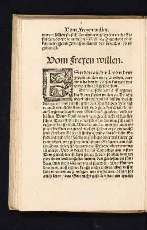 Vom Feyen willen.