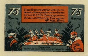 Gutschein - 75 Pfennig