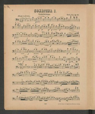 Sonatina I. Violoncello.