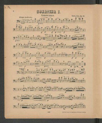 Sonatina I. Violoncello.