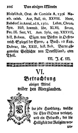 VI. Betrachtung einiger Mittel wider den Aberglauben.