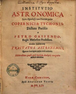 Institutio astronomica : acced. ejusd. varii tractatus astronomici ...