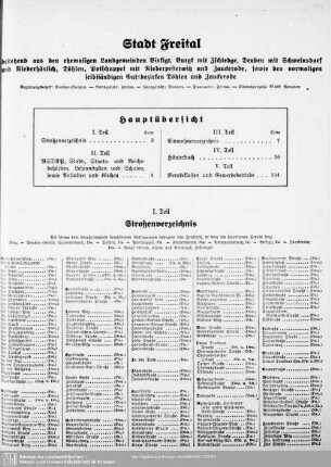 Straßenverzeichnis