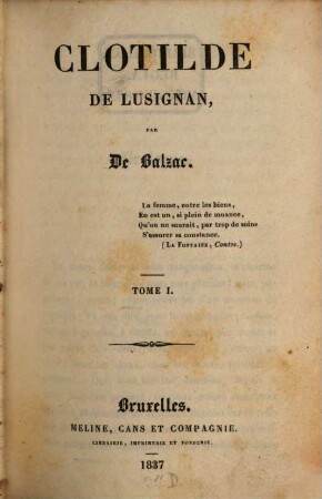 Clotilde de Lusignan, 1