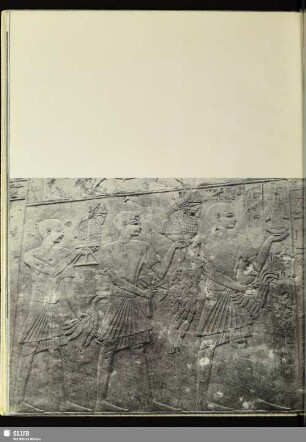 [61 Reliefs aus dem Grab des Ramose (Privatgrab von Theben): Diener mit verschiedenen Gaben]