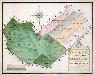 Carte von dem Boltenhagen ; gehörig zu dem Dorffe Ungnade