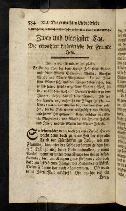 584-595, Es stunden aber bey dem Kreuze Jesu ...