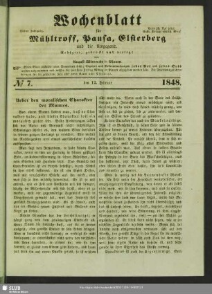 Wochenblatt für Mühltroff, Pausa, Elsterberg und Umgegend