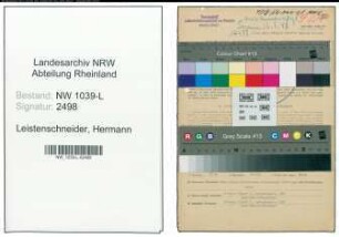 Entnazifizierung Hermann Leistenschneider , geb. 20.08.1910 (Angestellter)