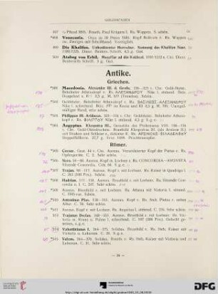 Antike (Nr. 501-534)