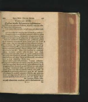 Titulus XVII. Quibus modis Testamenta infirmentur.