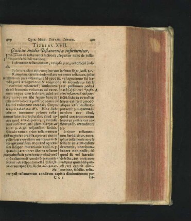 Titulus XVII. Quibus modis Testamenta infirmentur.