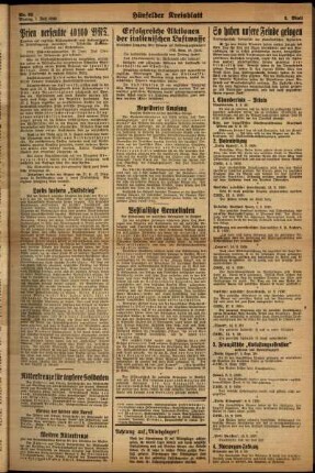 Zweite Ausgabe vom Montag, den 01. Juli 1940.