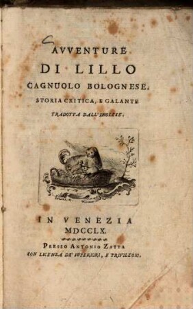 Avventure di Lillo, Cagnuolo Bolognese : Storia critica e galante