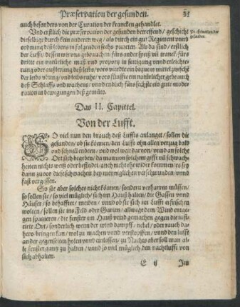 Das II. Capittel. Von der Lufft.