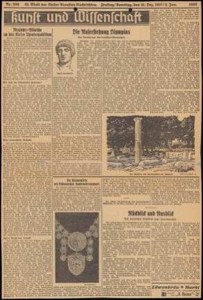 Zeitungsausschnitt; Kieler Neueste Nachrichten Nr. 306
