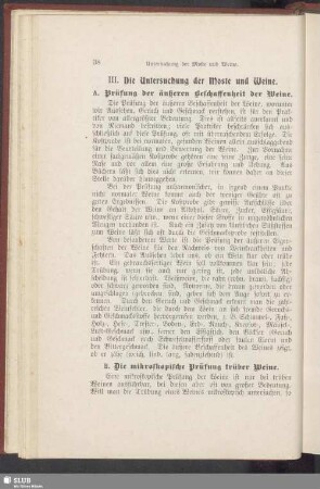 III. Die Untersuchung der Moste und Weine