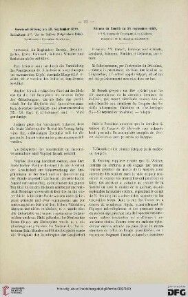 Vorstands-Sitzung am 20. September 1899 / Séance du Comité du 20 septembre 1899