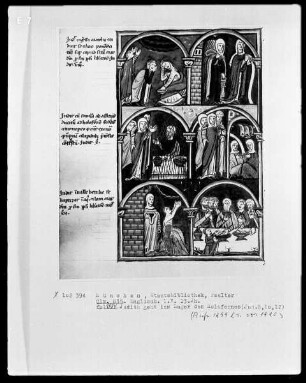 Psalterium mit Kalendarium — Bildseite mit der Geschichte der Judith, Folio 108verso