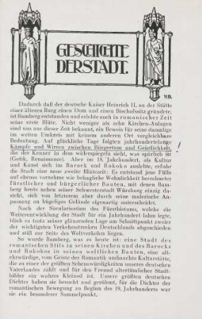 Geschichte der Stadt.