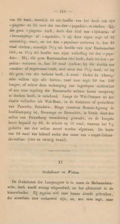 XI. Godsdienst en wetten