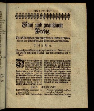 407-425, Fünff und zwanzigste Predig.