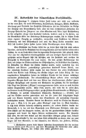 IV. Ueberblick der bäuerlichen Verhältnisse.