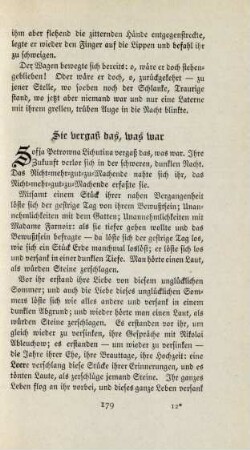 Sie vergaß das, was war