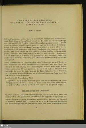 Das Werk Scharnhorsts – Grundpfeiler Der Unabhängigkeit Eines Volkes