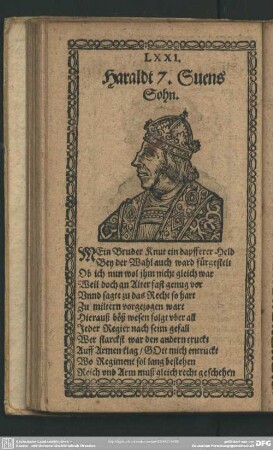 LXXI. Haraldt 7. Suens Sohn