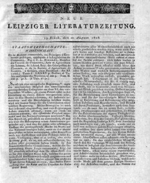 1803-08-12 : 19. Stück