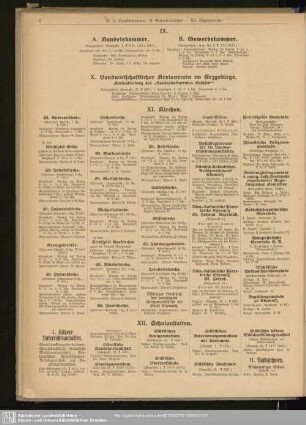 IX. Handelskammer und Gewerbekammer