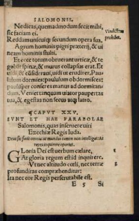 Caput XXV. Sunt Et Hae Parabolae Salomonis, quas inservere viri Ezechiae Regis Iuda.
