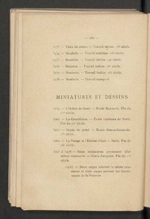 Miniatures et dessins
