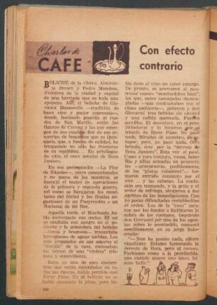 Con efecto contrario : Charlas de cafe