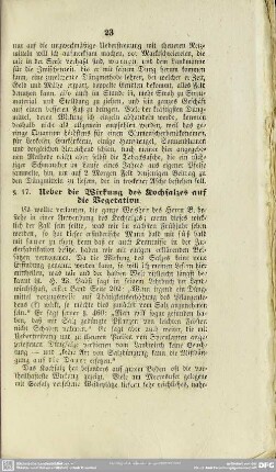 §. 17. Ueber die Wirkung des Kochsalzes auf die Vegetation