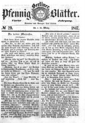 No. 29, 10. u. 11. März