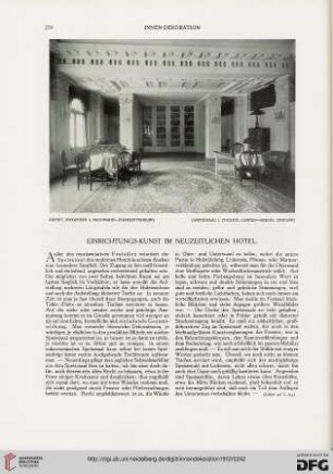 Einrichtungs-Kunst im neuzeitlichen Hotel, [2]
