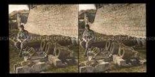 Eroberte Mörser und Geschütze, Cetinje