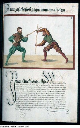 Ainn gsicht stoß gögen ainnem absetzen, Blatt 187r